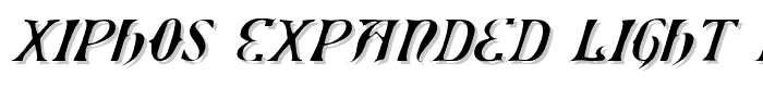 Xiphos Expanded Light Italic font